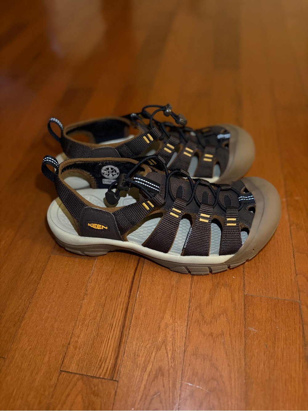 Keen Brown and Beige Closed-Toe Outdoor Sandals